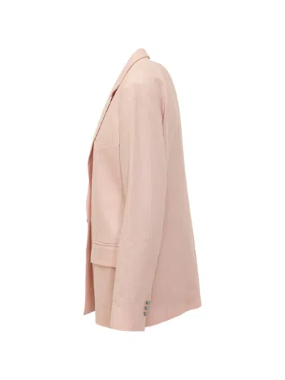 A Paper Kid Button Linen Jacket In Multi