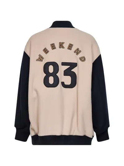 Weekend Max Mara Elissee Bomber Jacket In Neutral