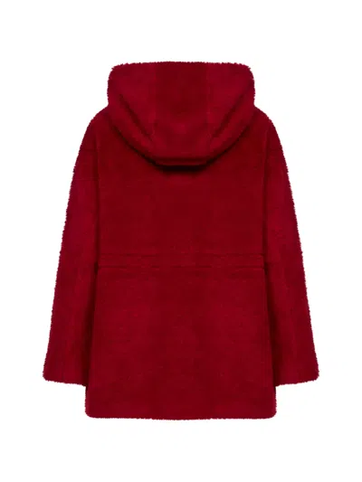 Weekend Max Mara Virgin Wool-blend Coat In Red