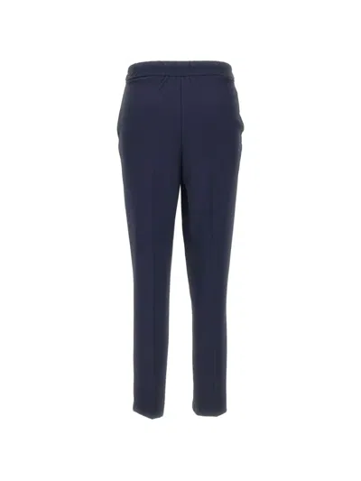 Kaos Side Pockets Elasticated Trousers In Blue