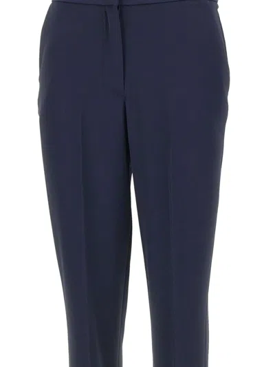 Kaos Side Pockets Elasticated Trousers In Blue