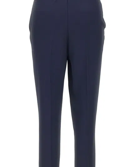 Kaos Side Pockets Elasticated Trousers In Blue