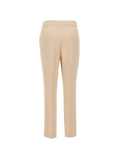 Kaos Elasticated-back Trousers In Neutral