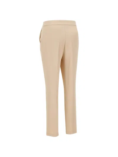 Kaos Elasticated-back Trousers In Neutral