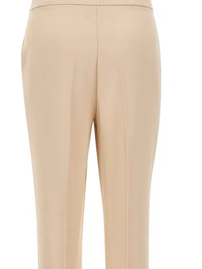 Kaos Elasticated-back Trousers In Neutral