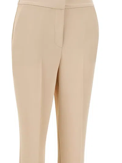 Kaos Elasticated-back Trousers In Neutral