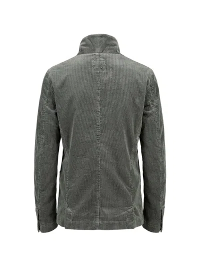 Hannes Roether Button Corduroy Jacket In Gray