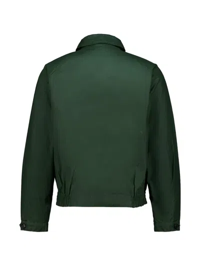 Bode Coach Waxed Jacket In Green