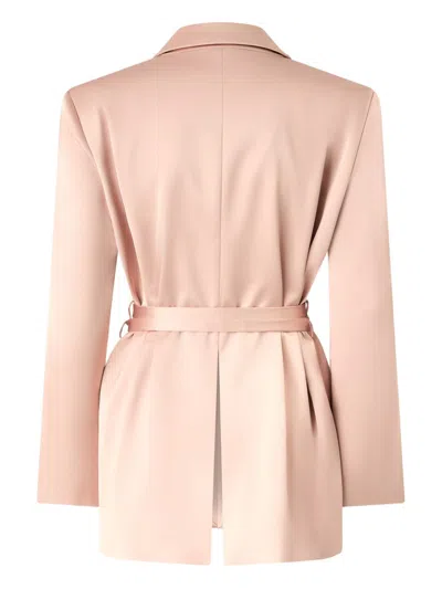 Pinko Belted Wrap Jacket In Neutral