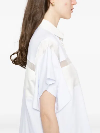 Sacai Cotton Jersey Pullover In White