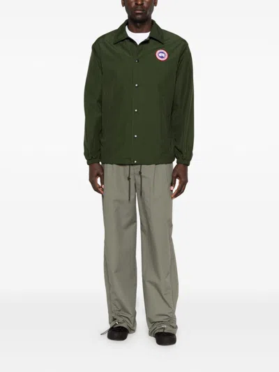 Canada Goose Regency Jacket Collared Design Elasticated Cuffs Hem In Green