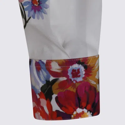 Dolce & Gabbana Cotton Shirt With A Bouquet Of Flowers Print Shirts White In Multi