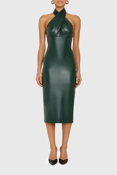 Amanda Uprichard Conchita Dress In Moss In Multi