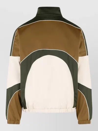 Amiri Track Polyester Cotton Jacket High Collar In Multi