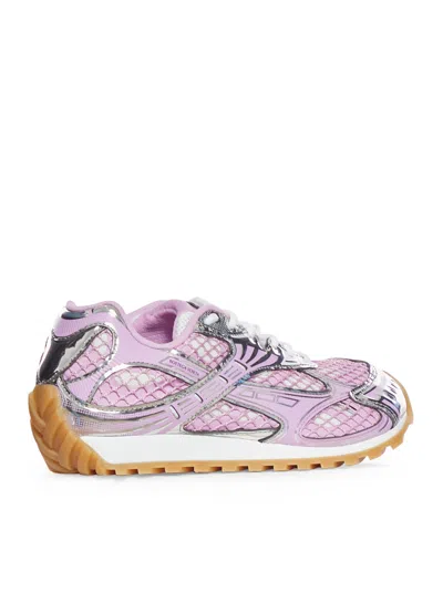 Bottega Veneta Orbit Mesh Technical Fabric Lace Up Sneakers In Multi