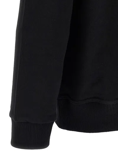 Burberry Black Sweatshirt With Vintage Check Printed Hood In Cotton