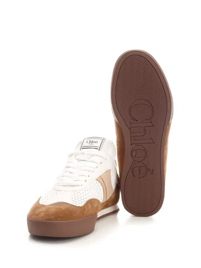 Chloé Kick Mesh And Leather Low-top Sneakers In Multi