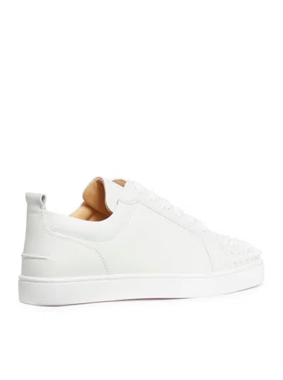 Christian Louboutin Louis Junior Spikes Cap-toe Full-grain Leather Sneakers In Multi