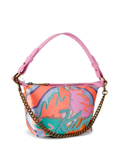 Kurt Geiger Kurt Soft Printed Chain-strap Shoulder Bag In Multi