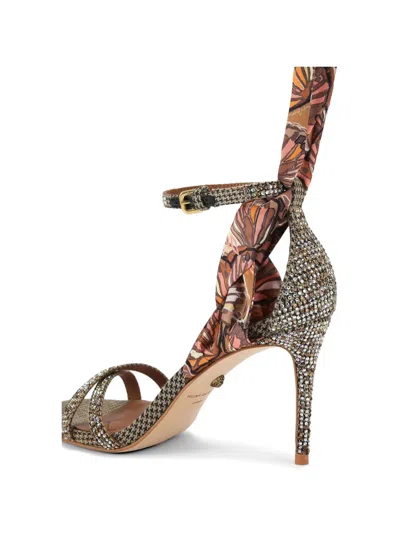 Kurt Geiger Houndstooth-pattern Crystal-embellishment Sandals In Multi