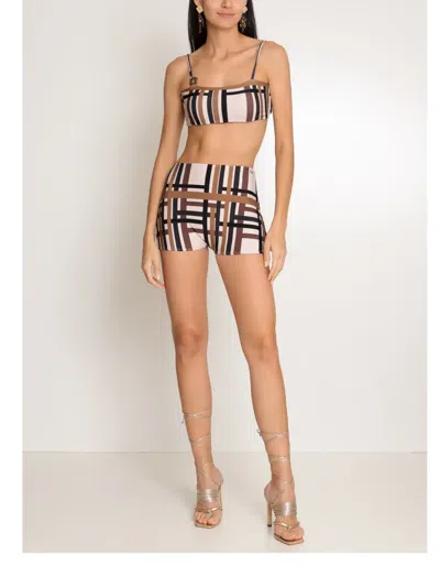 Amir Slama Checked-print Bikini In Multi