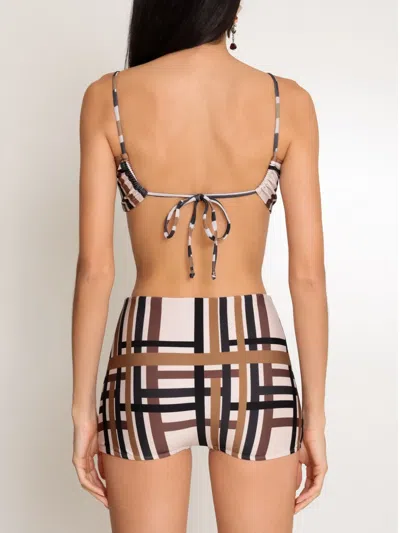 Amir Slama Checked-print Bikini In Multi