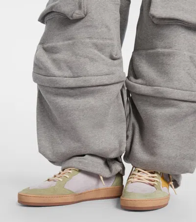 Golden Goose Ball Star Sneakers In Suede And Laminated Leather Heel In Multi