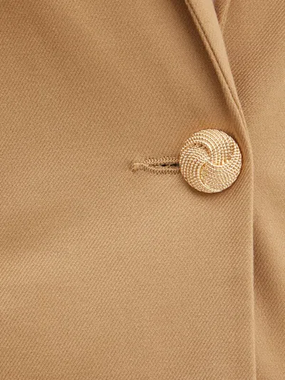 Morgan Buttoned Blazer In Brown