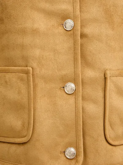 Morgan Button-fastening Jacket In Brown
