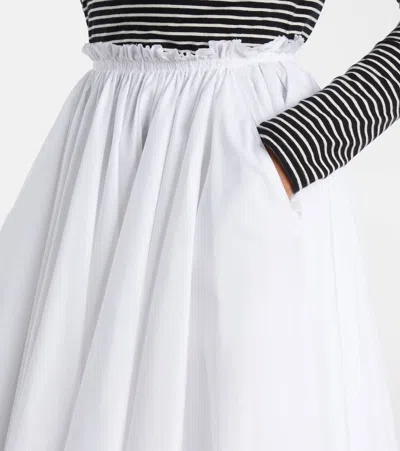 Ami Alexandre Mattiussi Ami Paris Cotton Midi Corolla Skirt In White