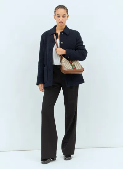 Gucci Checked Wool Coat In Multi