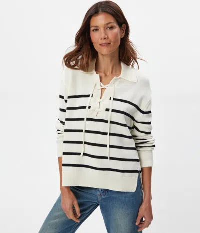 Michael Stars Adrienne Collared Pullover Sweater In Black