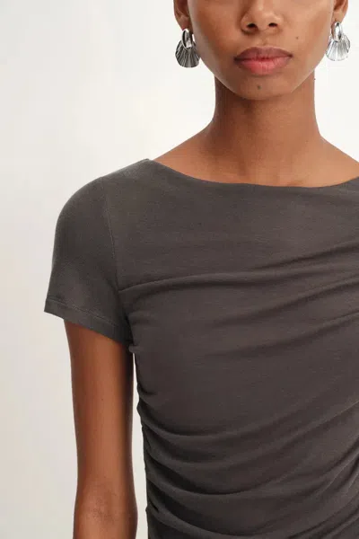 Fabrique Nhat Jersey Dress In Tencel-merino Knit In Gray
