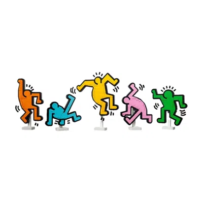 Lego Keith Haring - Dancing Figures In Black