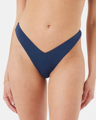 Roxy Sd Beach Classics V Front Cheeky Bikini Bottom In Blue