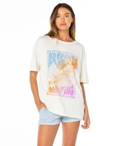 Roxy Sunny Oversize Graphic T-shirt In White