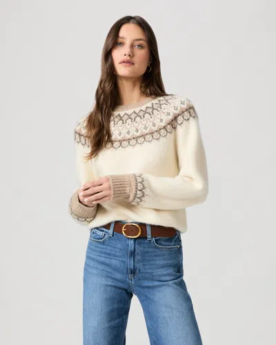 Paige Womens Ivory Multi Misha Fair Isle Knitted Jumper In Brown