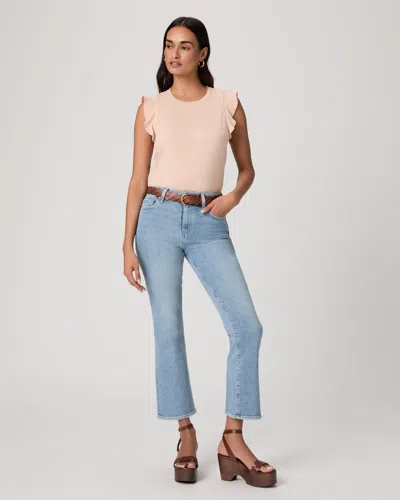 Paige Mason Mid Rise Crop Bootcut Jeans In Blue