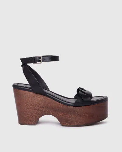 Paige Romy Ankle Strap Platform Sandal In Black | ModeSens