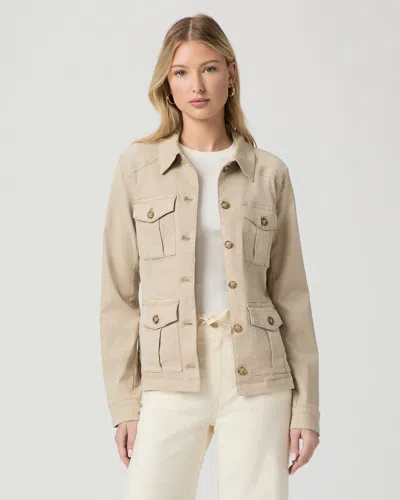 Paige Button-fastening Flap-pocket Jacket In Brown