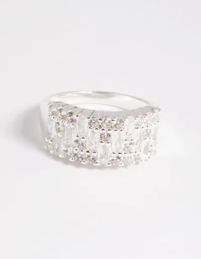 Lovisa Silver Plated Mixed Shape Cocktail Ring In Silver