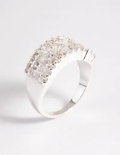 Lovisa Silver Plated Mixed Shape Cocktail Ring In Silver