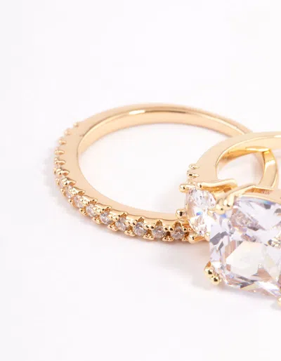 Lovisa Gold Three Stone Ring Set In Gold