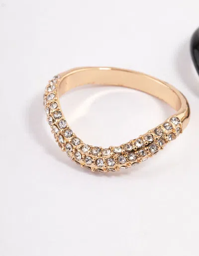 Lovisa Black Stack Ring Set In Black