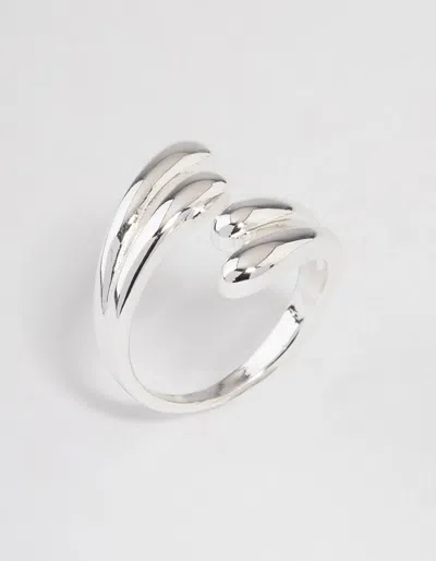 Lovisa Silver Plated Double Row Wrap Ring In Silver