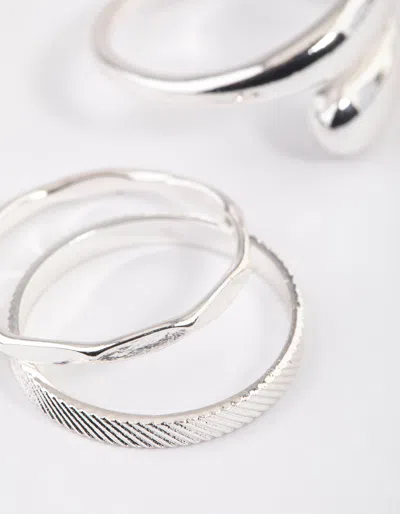 Lovisa Silver Classic Wrap Ring Pack In Silver