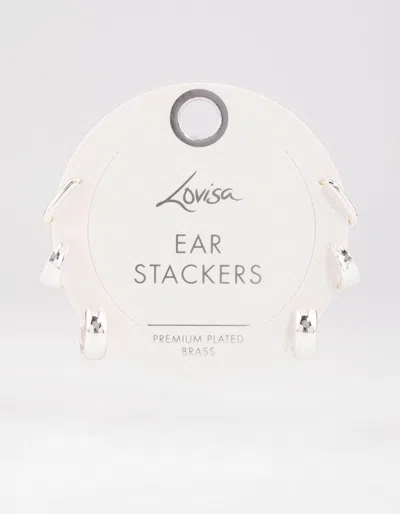 Lovisa Silver Plated Basic Huggie Earrings 6-pack In Silver