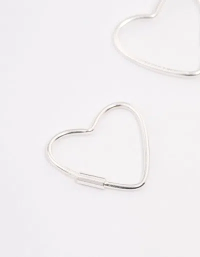 Lovisa Sterling Silver Heart Hoop Earrings
