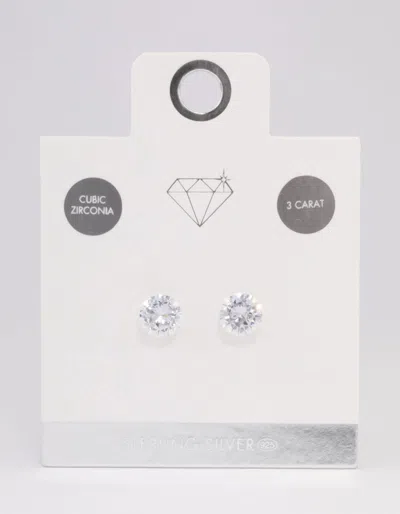 Lovisa Sterling Silver Cubic Zirconia Triple Stud Earrings