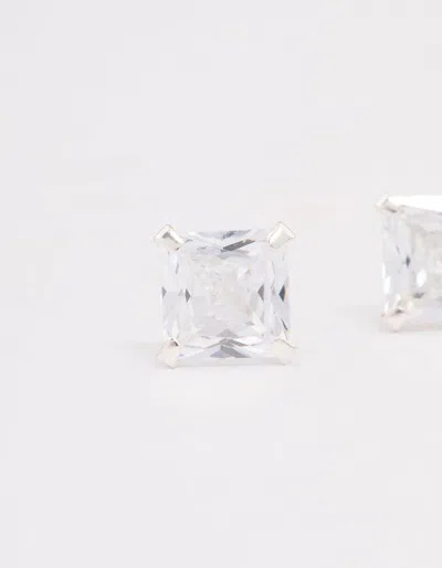 Lovisa Sterling Silver Square Cubic Zirconia Stud Earrings